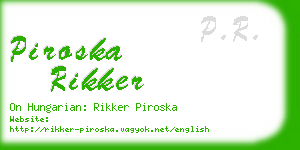piroska rikker business card